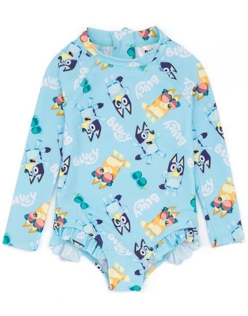 Vanilla Underground Bluey & Bingo Kids Long Sleeve One-Piece Swimsuit (18months - 7years) - 1.5-2 Yrs Image 1