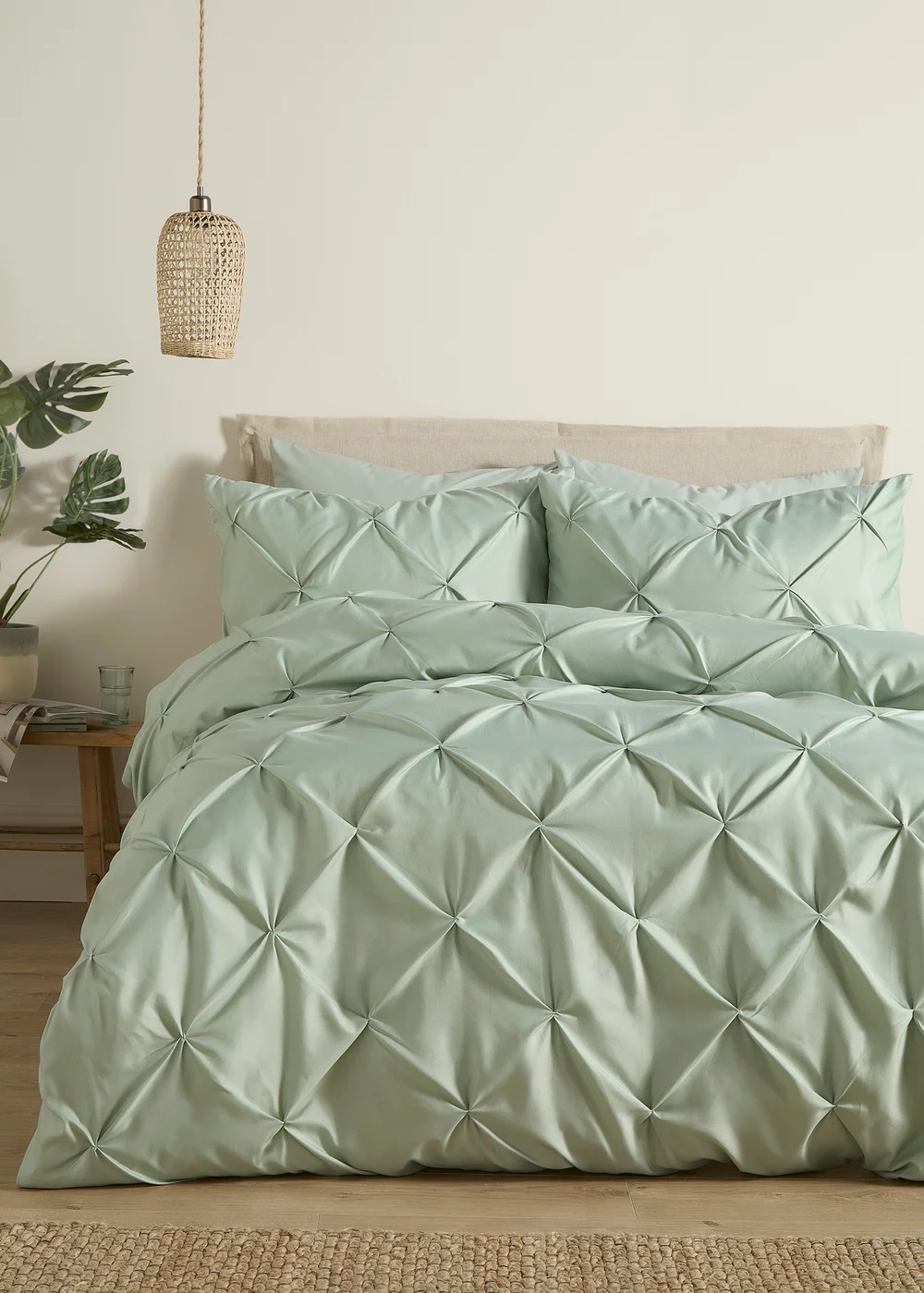 Serene Lara Steel Duvet Cover Set - Single Image 1
