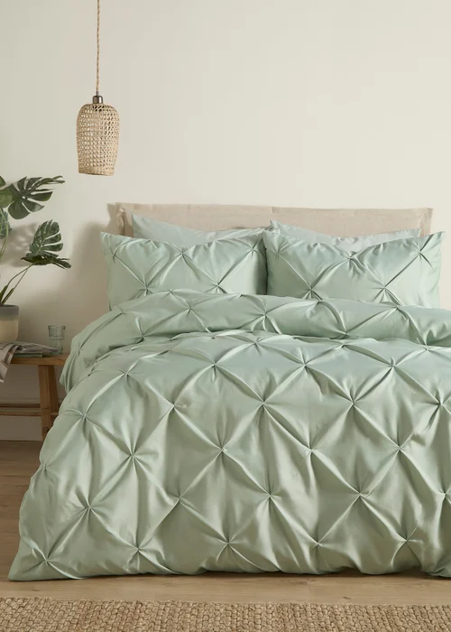 Serene Lara Steel Duvet Cover Set - Single Image 1