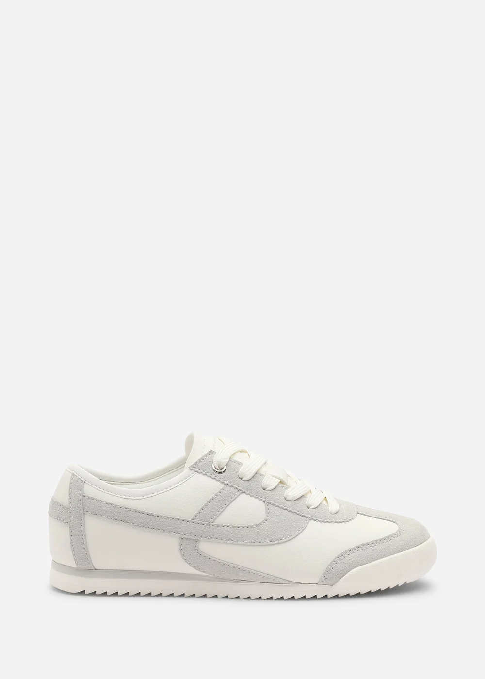 Where's That From Brisa White Court Trainer With Grey Stripe - 5 Image 1