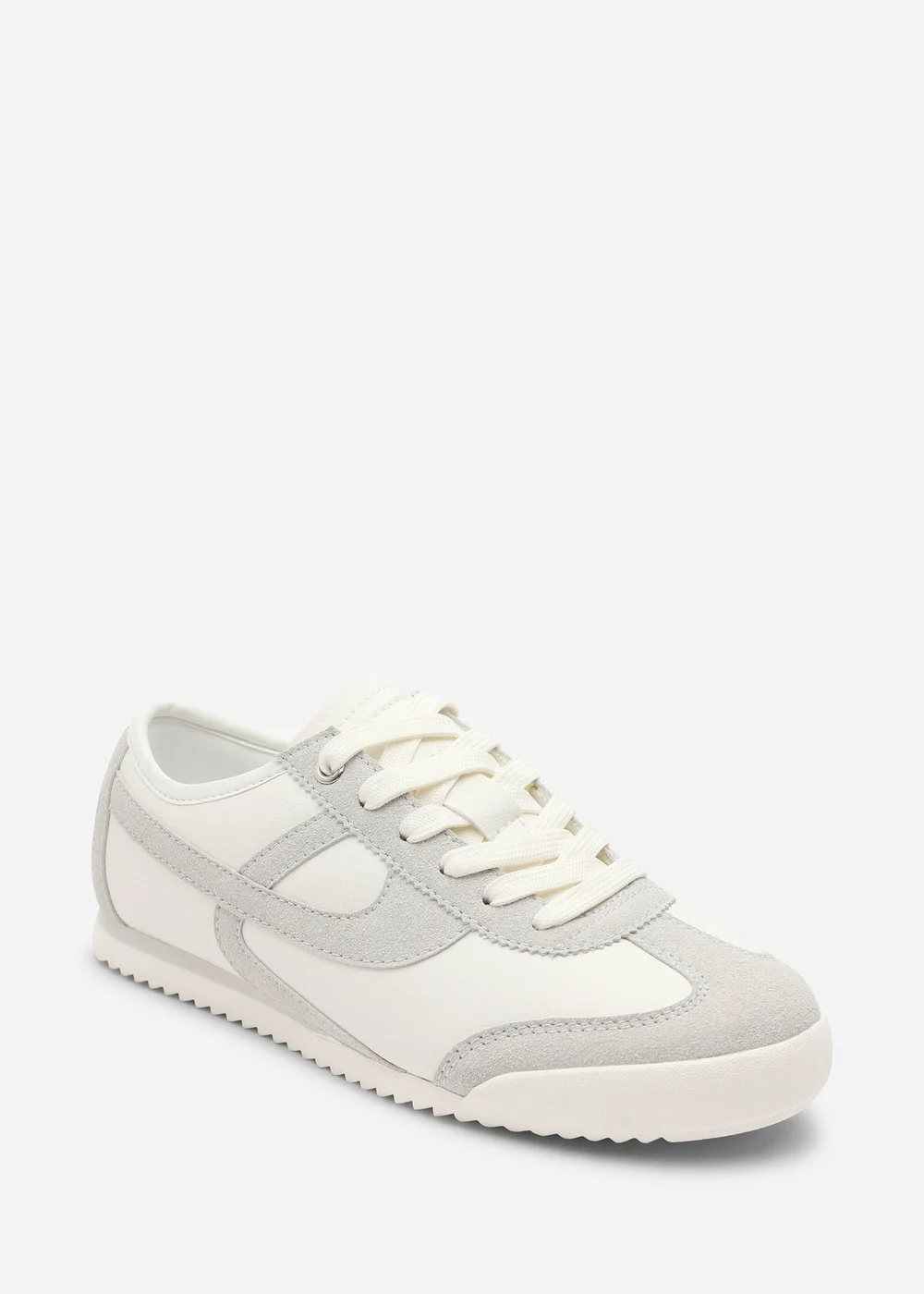 Where's That From Brisa White Court Trainer With Grey Stripe - 5 Image 3
