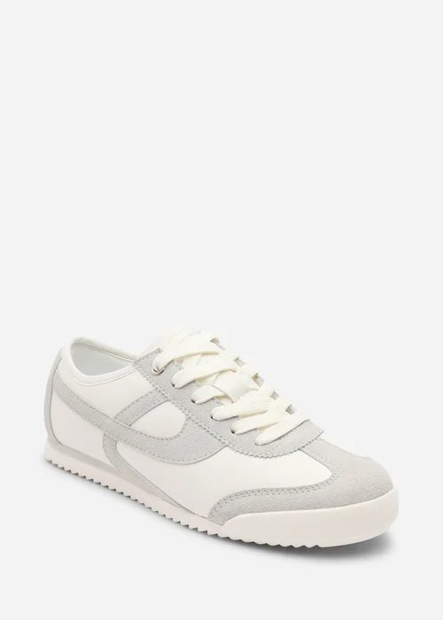 Where's That From Brisa White Court Trainer With Grey Stripe - 5 Image 3