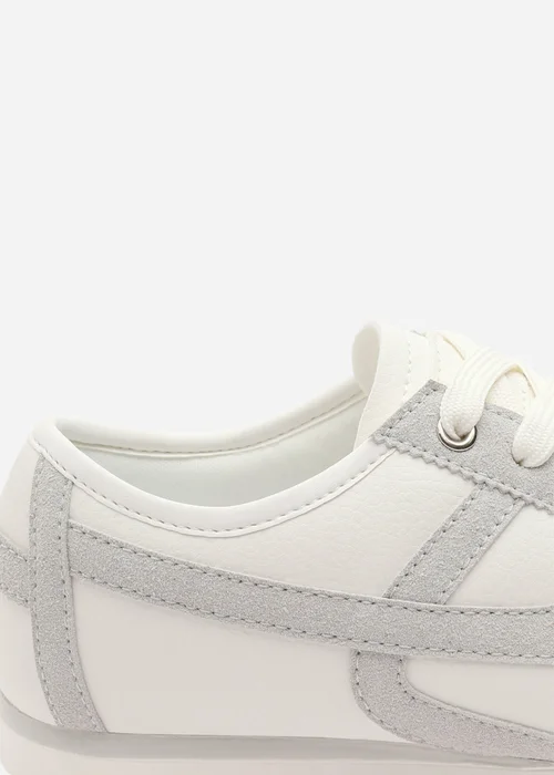 Where's That From Brisa White Court Trainer With Grey Stripe - 5 Image 5