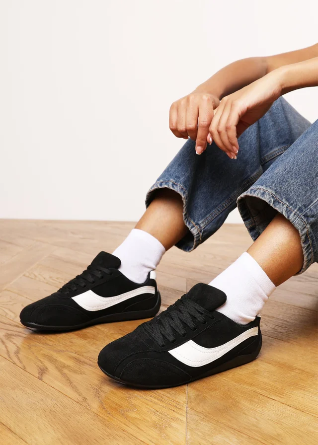 Where's That From Ulani Black Low-Top Lace-up Trainer