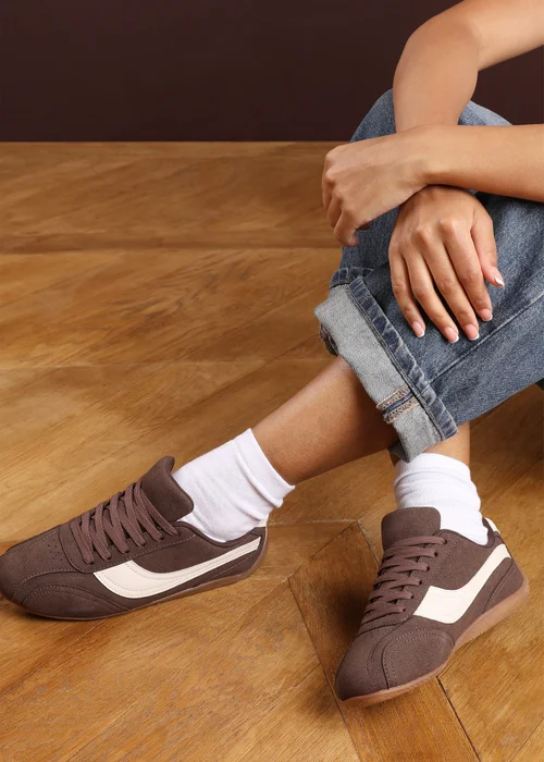 Where's That From Ulani Brown Low-Top Lace-up Trainer - 4 Image 2