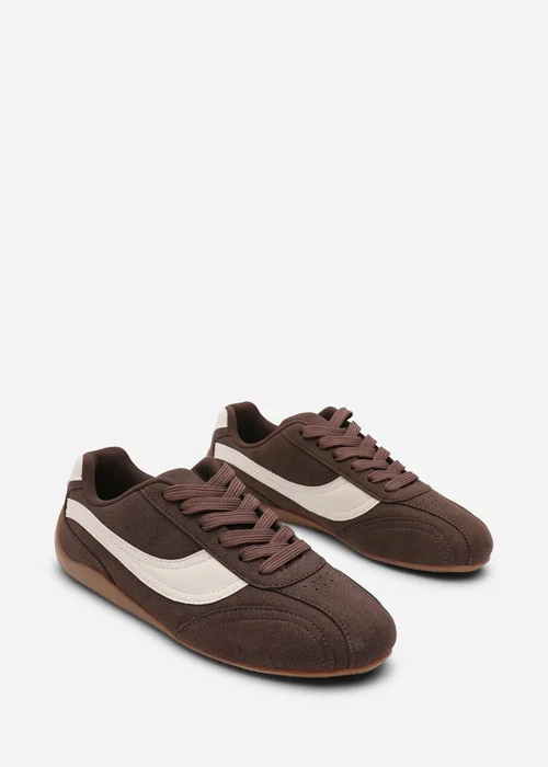 Where's That From Ulani Brown Low-Top Lace-up Trainer - 4 Image 4