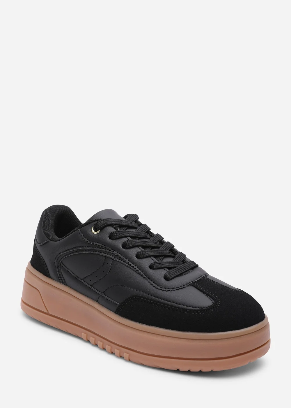 Where's That From Xia Black Low Wedge Leopard Trim Trainer - 3 Image 2