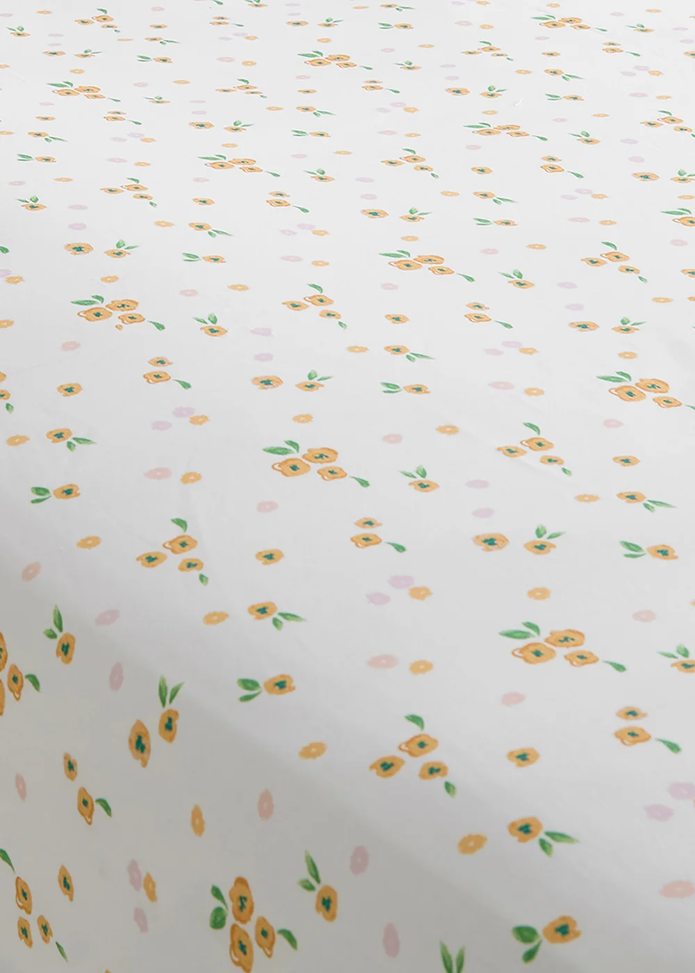 Dreams & Drapes Abstract Poppy Breathable White Fitted Bed Sheet - Single Image 2