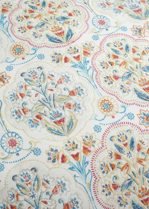 Dreams & Drapes Edena Decorative Floral Reversible Natural Duvet Cover Set - Single Image 3