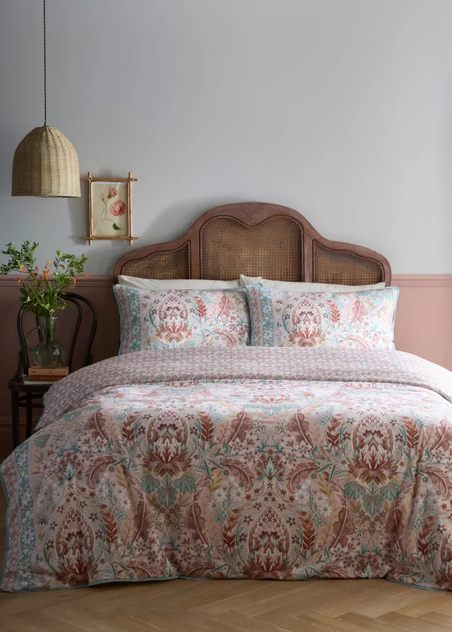 Appletree Floral Damask Super Soft Multi Colour Duvet Cover Set