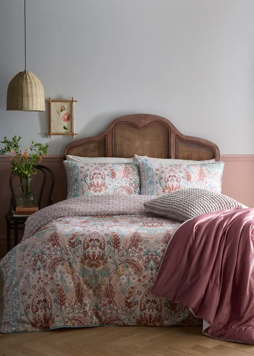 Appletree Floral Damask Super Soft Multi Colour Duvet Cover Set - Double Image 5