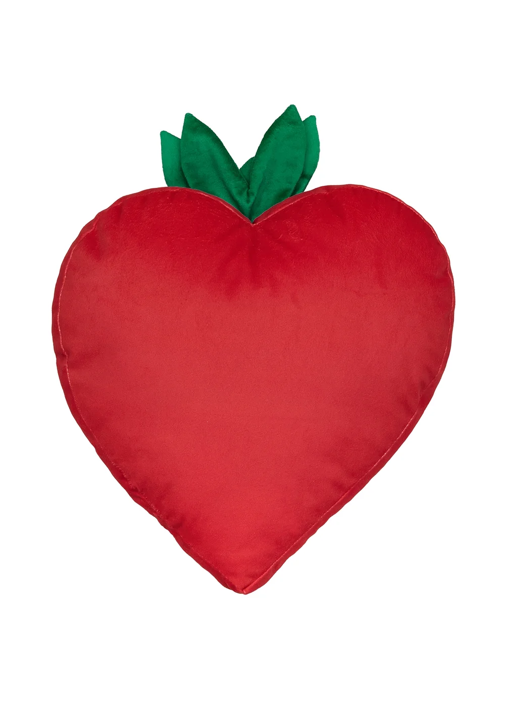 Bedlam Strawberry Velvet Red Shaped Cushion - One Size Image 3