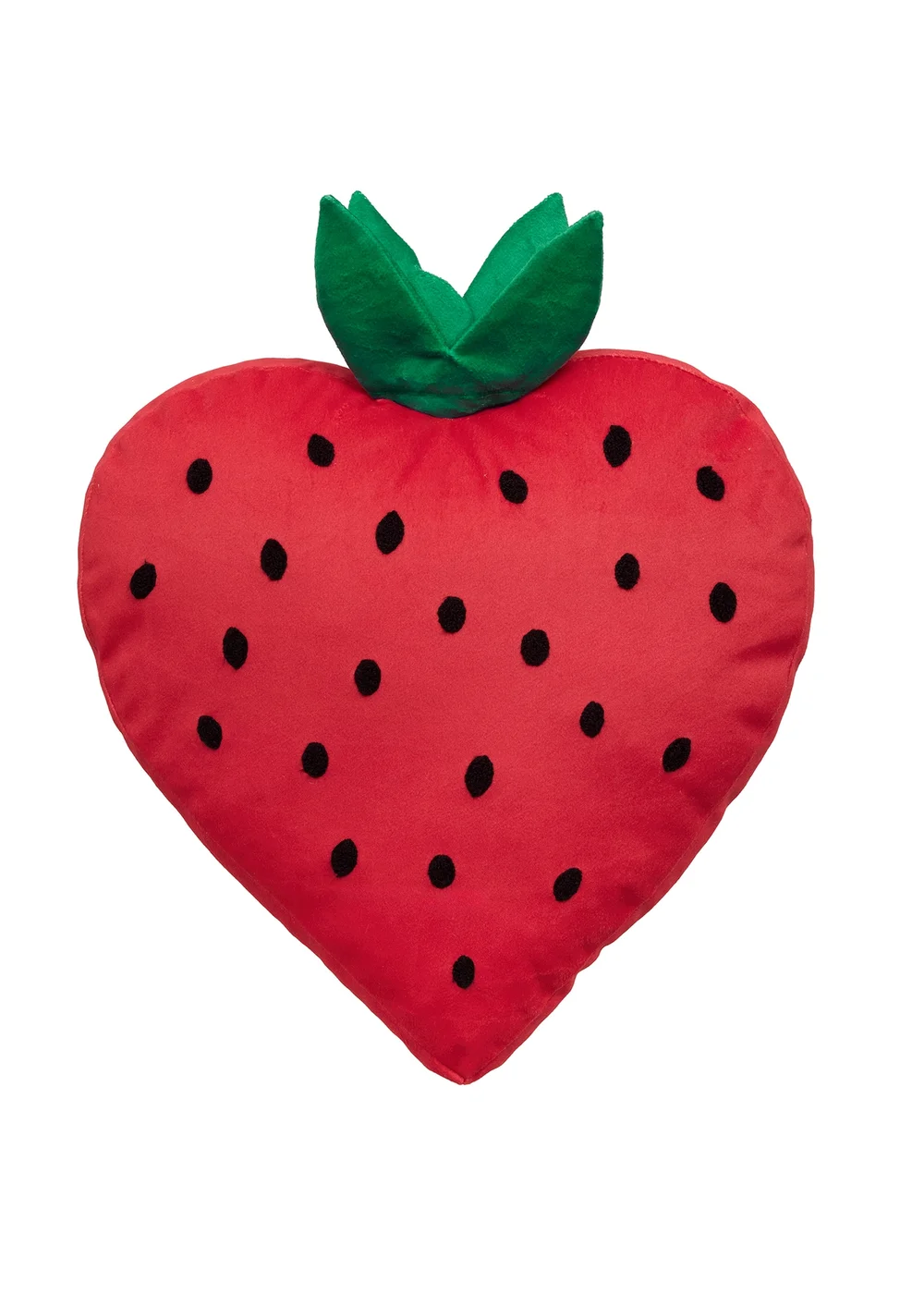 Bedlam Strawberry Velvet Red Shaped Cushion - One Size Image 2