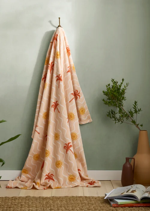 Fusion Soleil Fleece Coral Throw - 120 X 150 Image 1