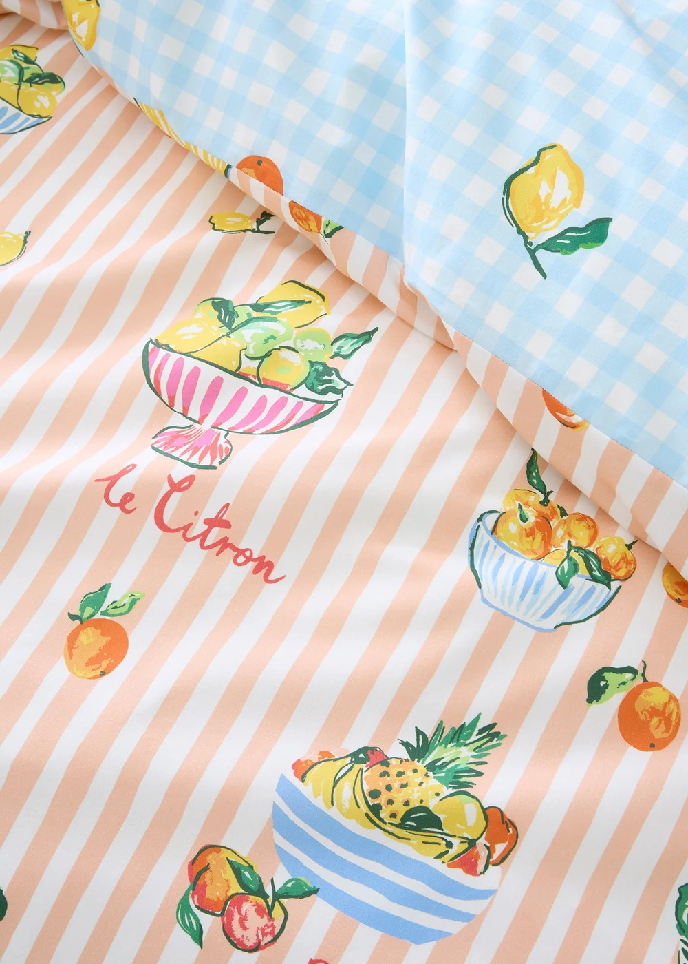 Fusion Summer Fruits Reversible Multi Colour Duvet Cover Set - Single Image 3