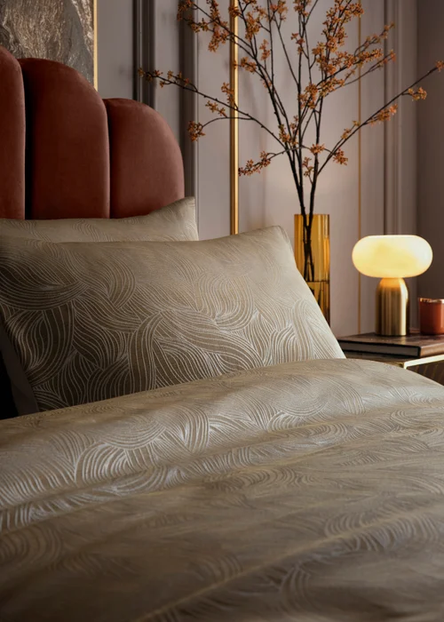 Laurence Llewelyn-Bowen Venus Grace Jacquard Natural Duvet Cover Set - Double Image 2
