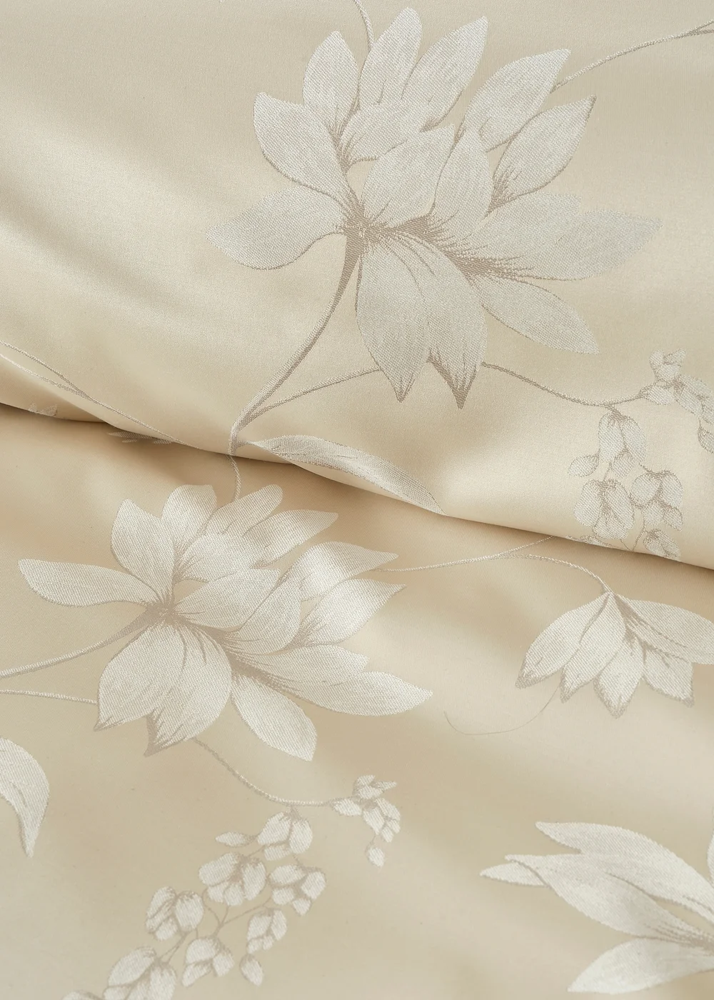 Soiree Lilly Floral Jacquard Jacquard Champagne Duvet Cover Set - Double Image 3