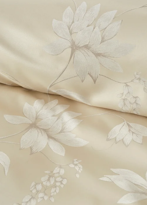 Soiree Lilly Floral Jacquard Jacquard Champagne Duvet Cover Set - Double Image 3