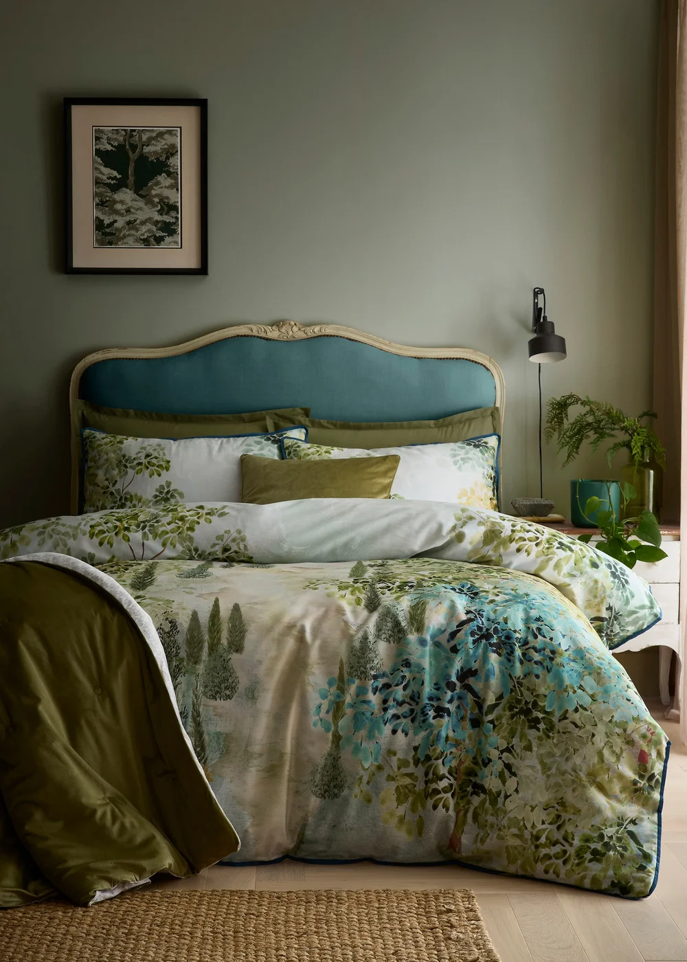 Soiree Hidden Garden Soft Touch Green Duvet Cover Set - Double Image 4