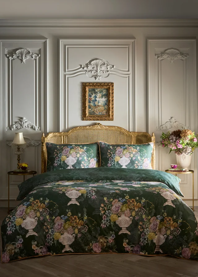 Laurence Llewelyn-Bowen Tuscan Holiday Soft Touch Green Duvet Cover Set