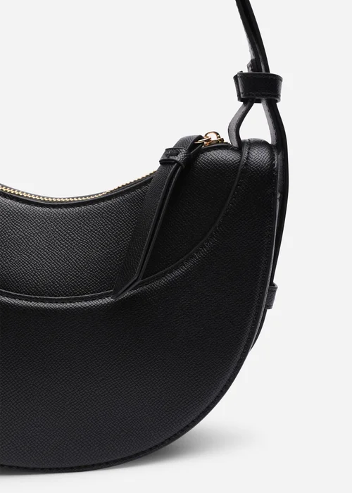 Where's That From Womens Envie Crescent Faux Leather Shoulder Bag in Black - One Size Image 3