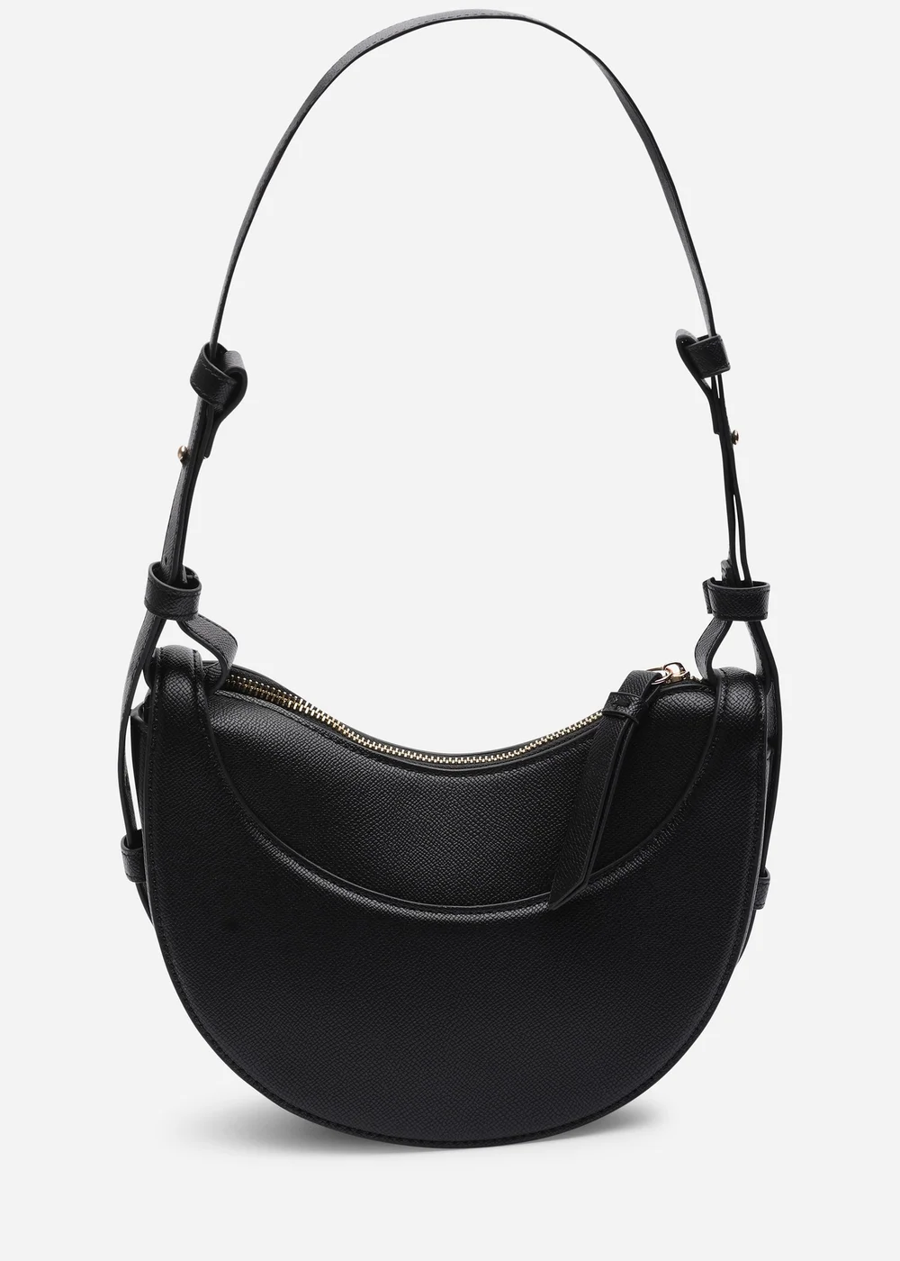 Where's That From Womens Envie Crescent Faux Leather Shoulder Bag in Black - One Size Image 1