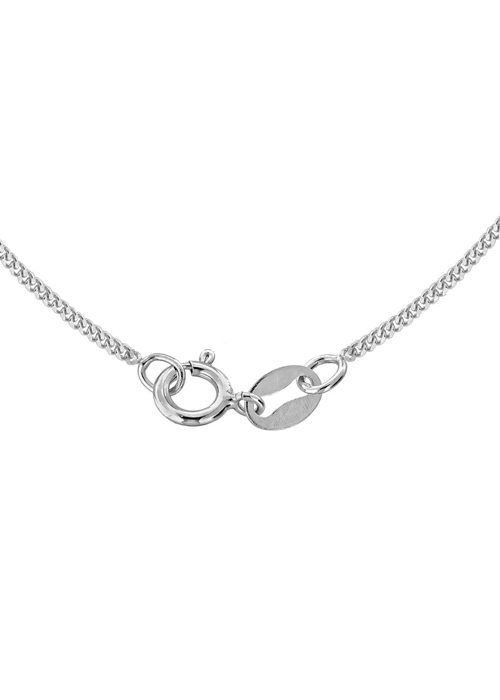 Golden Moments Sterling Silver Gold Plated & Rhodium Plated Engraved Round Disc With Star & Moon Charm Pendant On Chain - One Size Image 2