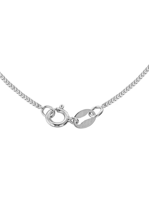 Golden Moments Sterling Silver Gold Plated & Rhodium Plated Engraved Round Disc With Star & Moon Charm Pendant On Chain - One Size Image 2