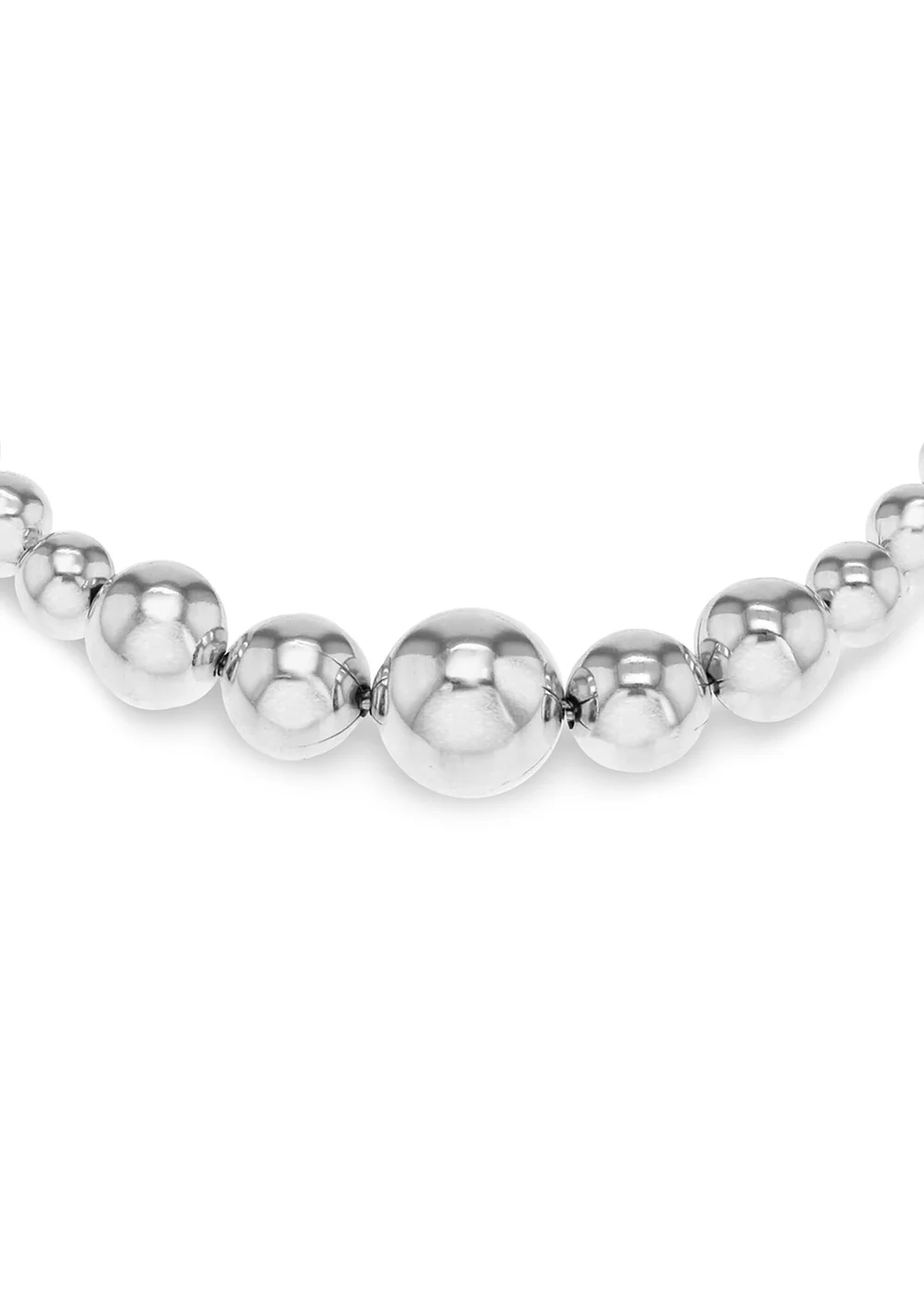 Golden Moments Sterling Silver Graduated Beads Bracelet - One Size Image 2