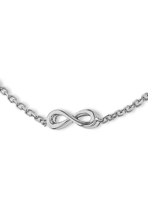 Golden Moments Sterling Silver Rhodium Plated Three Infinity Adjustable Bracelet - One Size Image 2