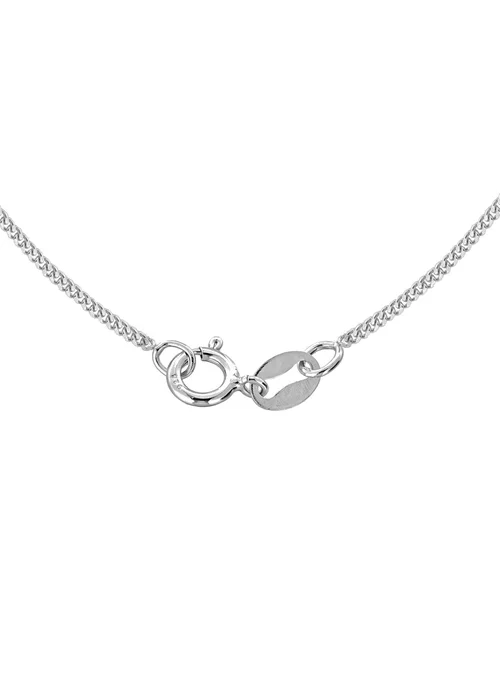 Golden Moments Sterling Silver Rhodium Plated Diamond Cut Evil Eye Pendant On Chain - One Size Image 2