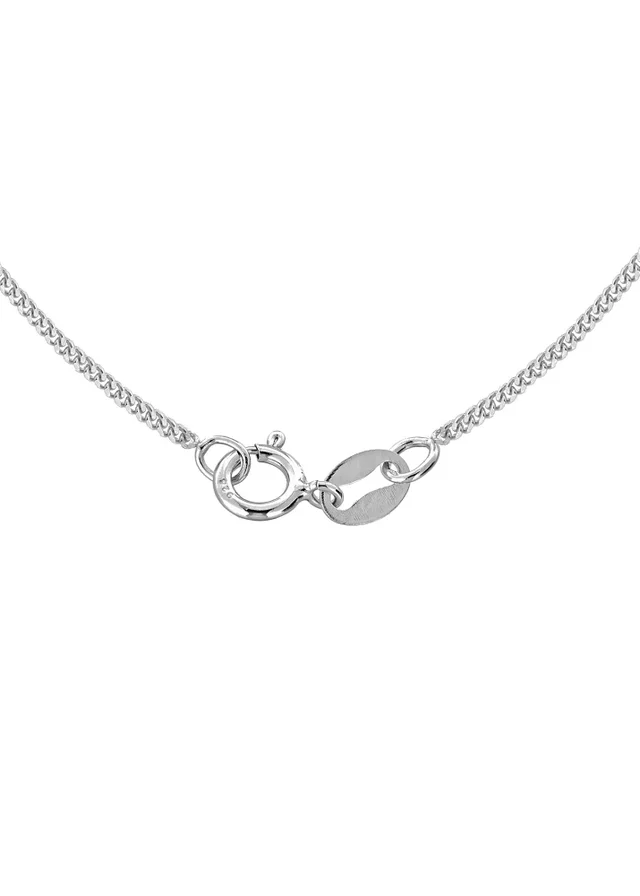 Golden Moments Sterling Silver Rhodium Plated Diamond Cut Evil Eye Pendant On Chain