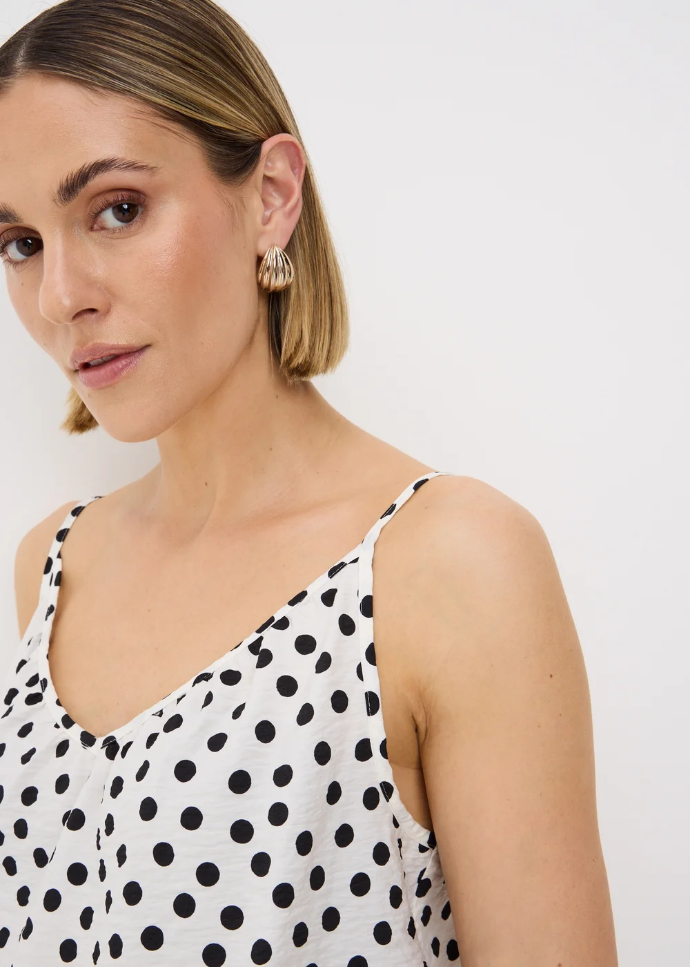 Cream Spot Print Cami Top - 26 Image 3