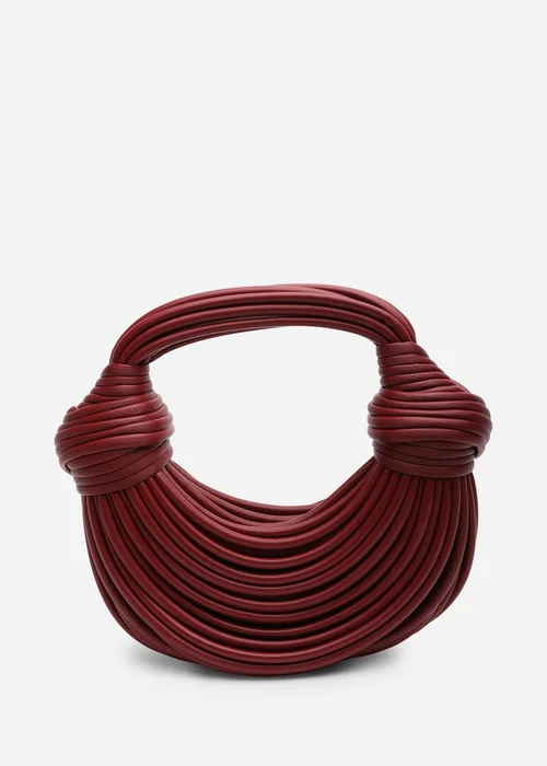 Where's That From Womens Blossom Curved Maroon Metallic Shoulder Bag - One Size Image 2