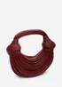 Where's That From Womens Blossom Curved Maroon Metallic Shoulder Bag - One Size Image 3