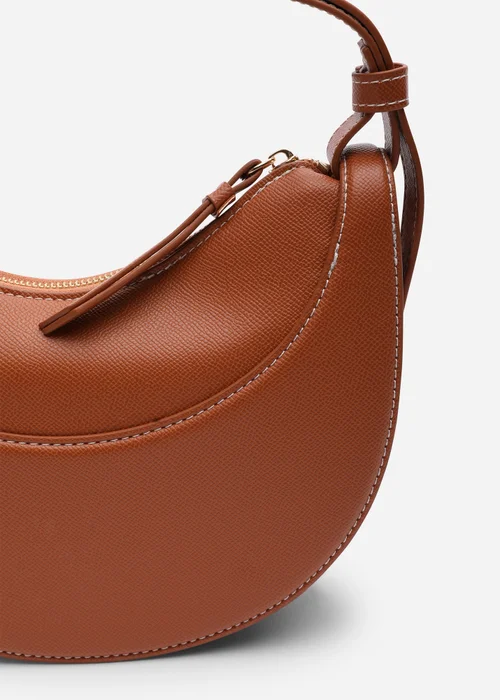 Where's That From Womens Envie Crescent Faux Leather Shoulder Bag in Tan - One Size Image 3