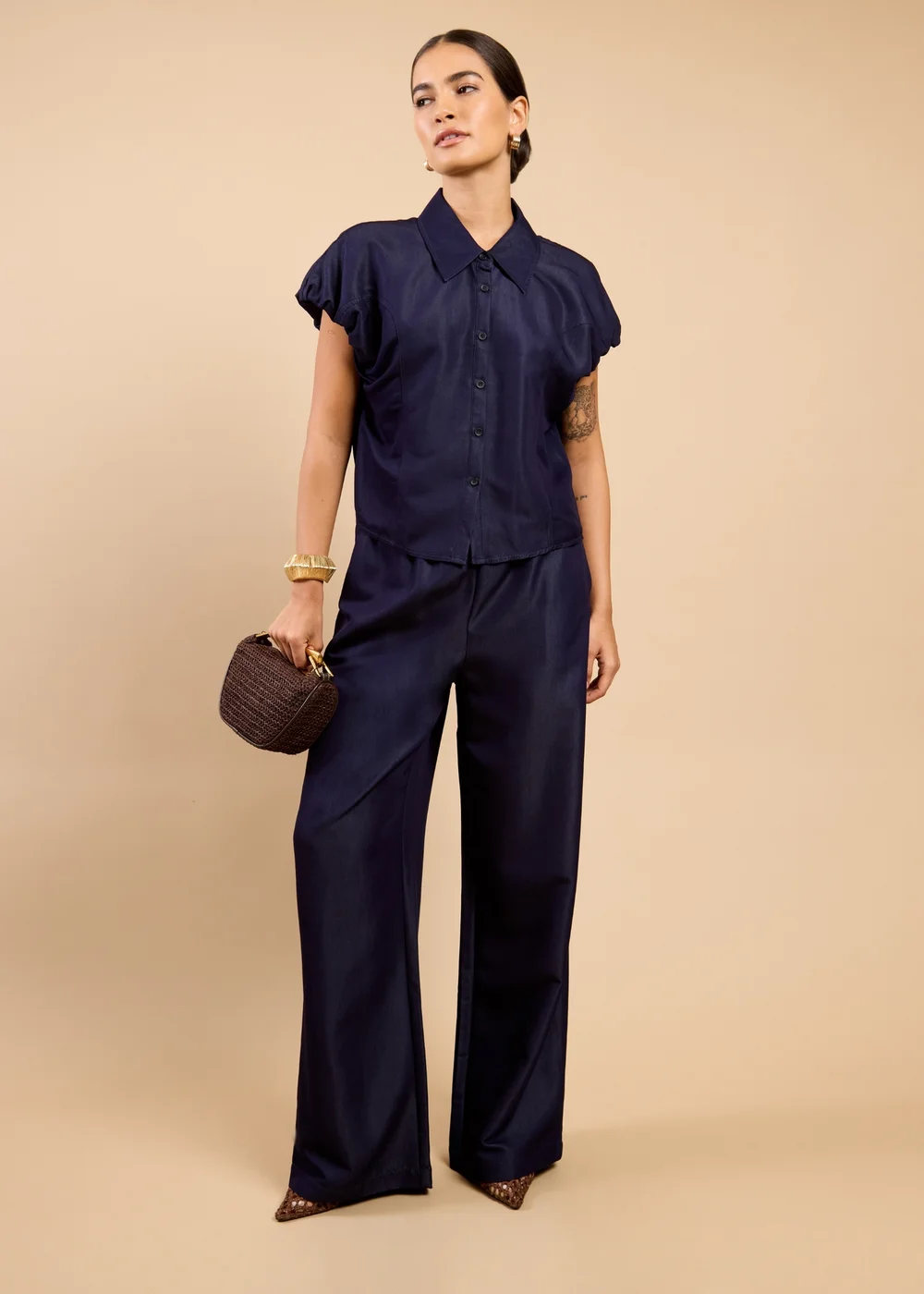Little Mistress Indigo Denim Top - 10 Image 4