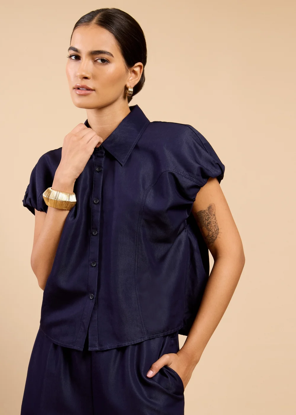 Little Mistress Indigo Denim Top - 10 Image 1