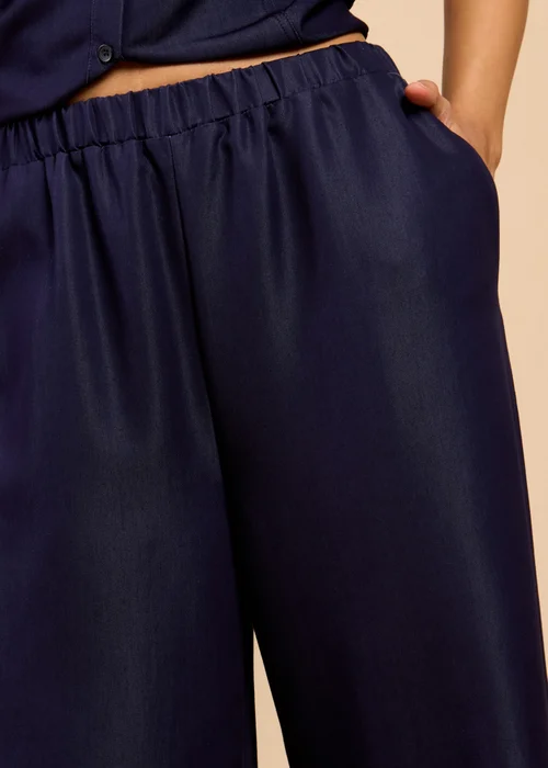Little Mistress Indigo Denim Wide Leg Trouser - 14 Image 3