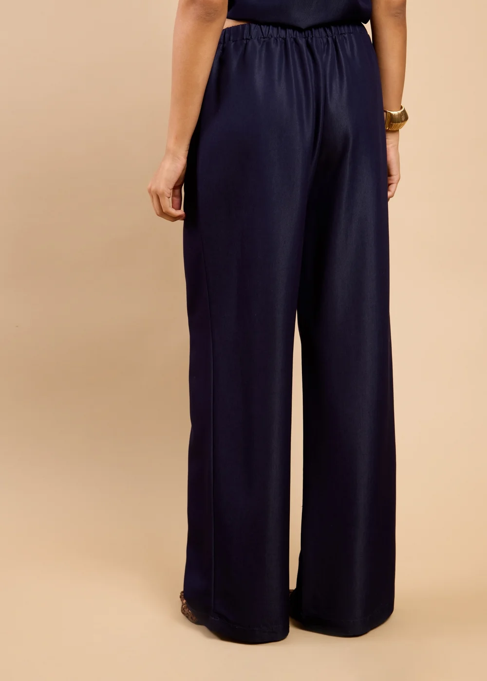 Little Mistress Indigo Denim Wide Leg Trouser - 14 Image 2