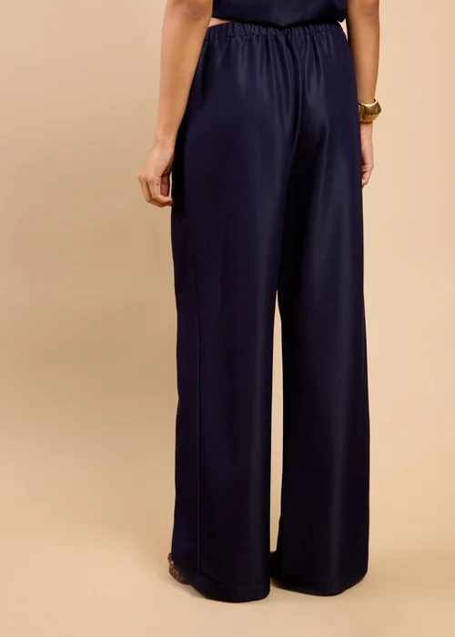 Little Mistress Indigo Denim Wide Leg Trouser - 14 Image 2