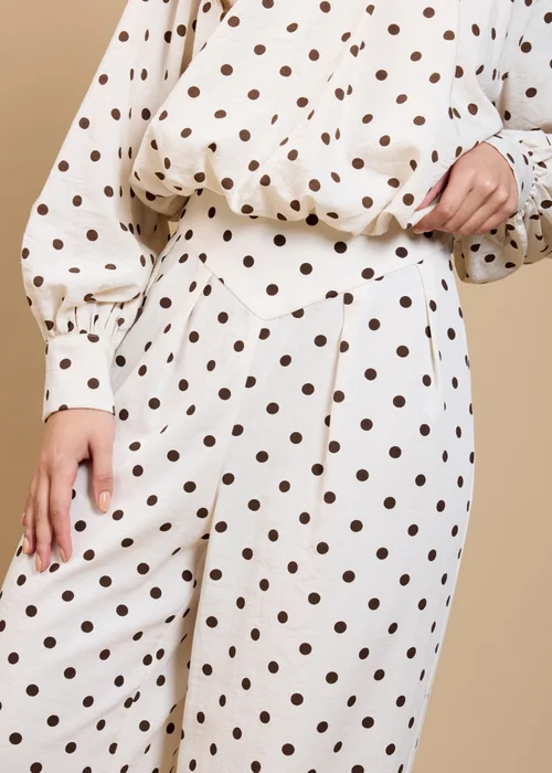 Little Mistress Polka Dot Wide Leg Trousers - 14 Image 3
