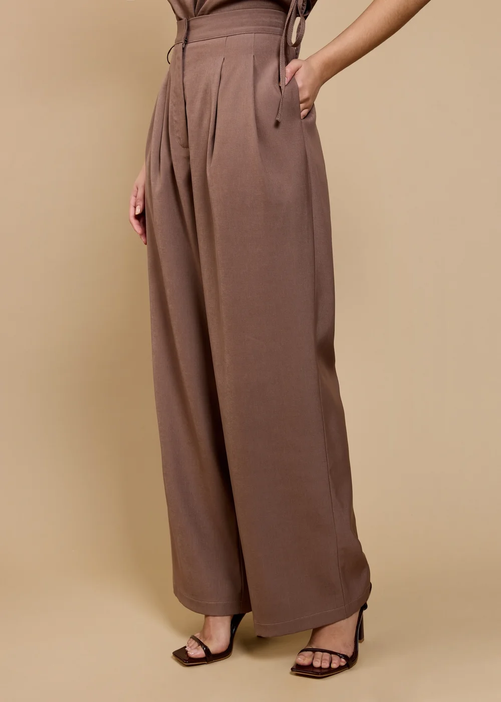 Little Mistress Mink Wide Leg Trousers - 12 Image 4