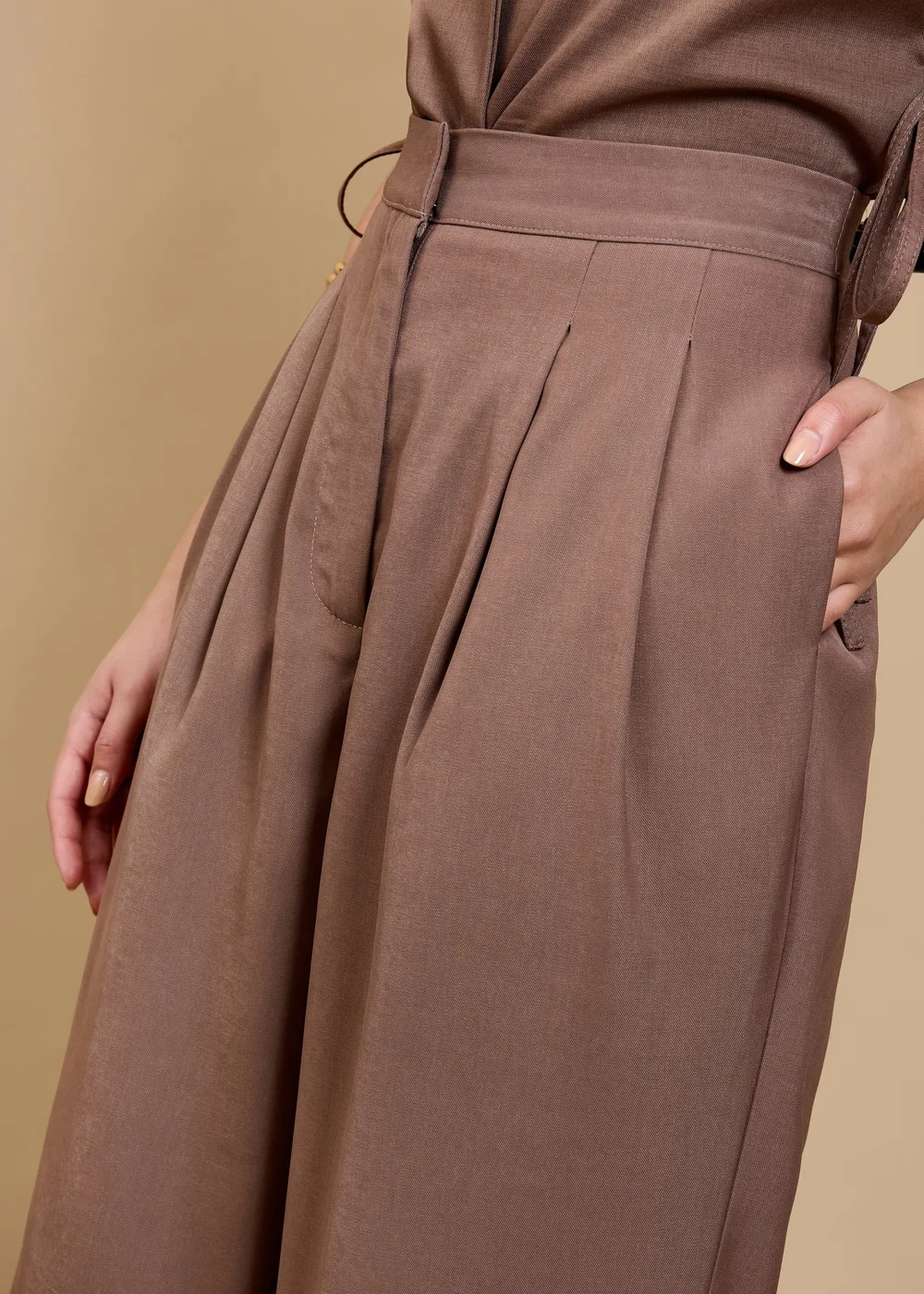 Little Mistress Mink Wide Leg Trousers - 12 Image 3