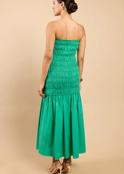 Little Mistress Green Bandeau Dropped Waist Maxi Dress - 12 Image 2