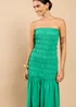 Little Mistress Green Bandeau Dropped Waist Maxi Dress - 12 Image 4