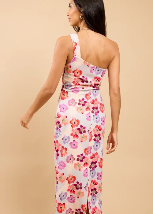 Little Mistress Floral Print One-Shoulder Midaxi Dress - 8 Image 2