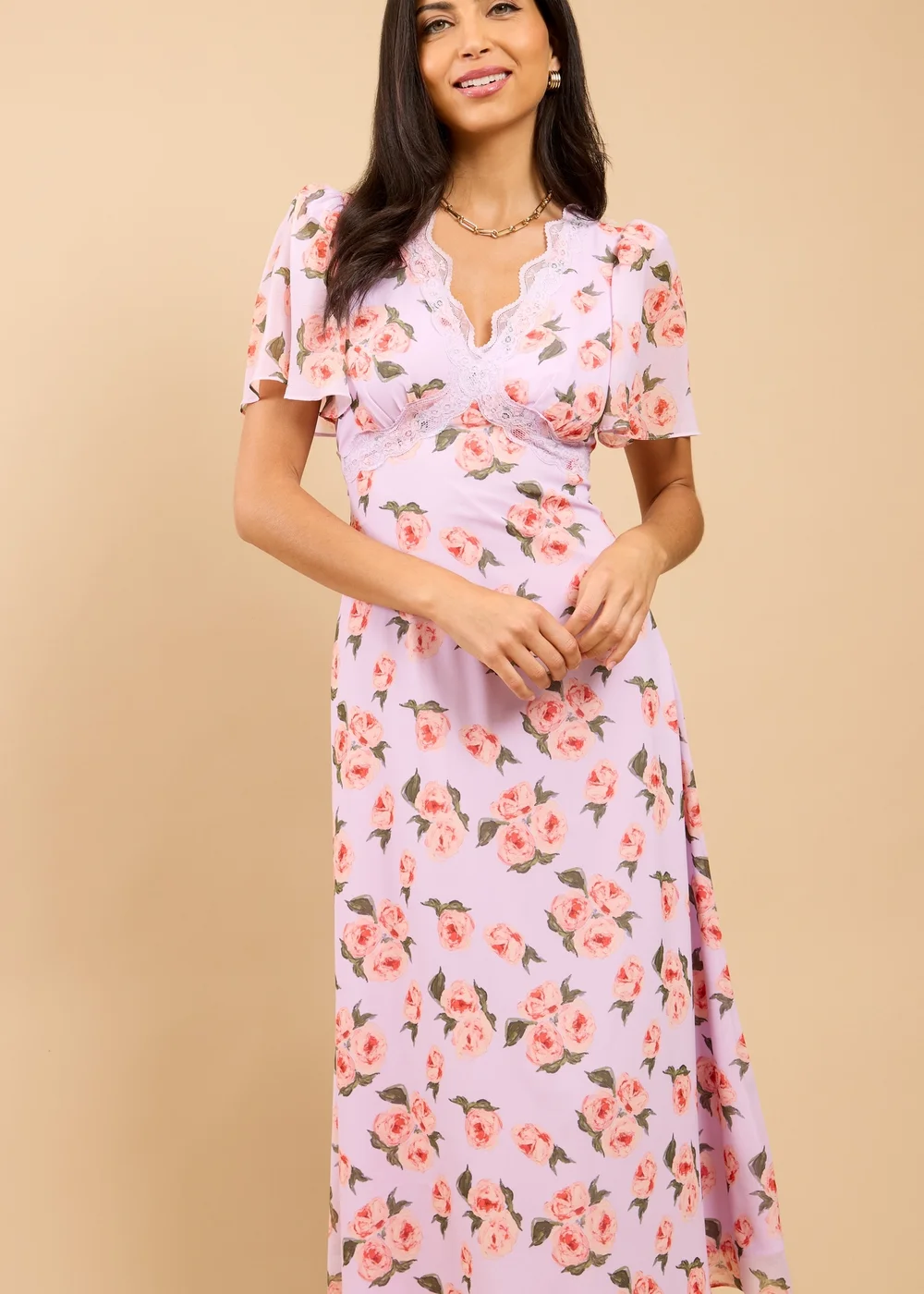 little mistress floral maxi dress Outlet Little Mistress Tibby Floral Satin Maxi Dress size: 10 UK