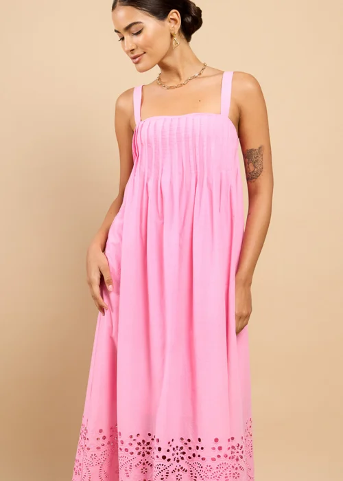 Little Mistress Pink Embroidered Hem Midaxi Dress Vicky Pattison EDIT - 10 Image 5