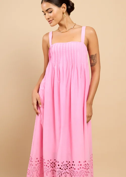 Little Mistress Pink Embroidered Hem Midaxi Dress Vicky Pattison EDIT - 10 Image 4